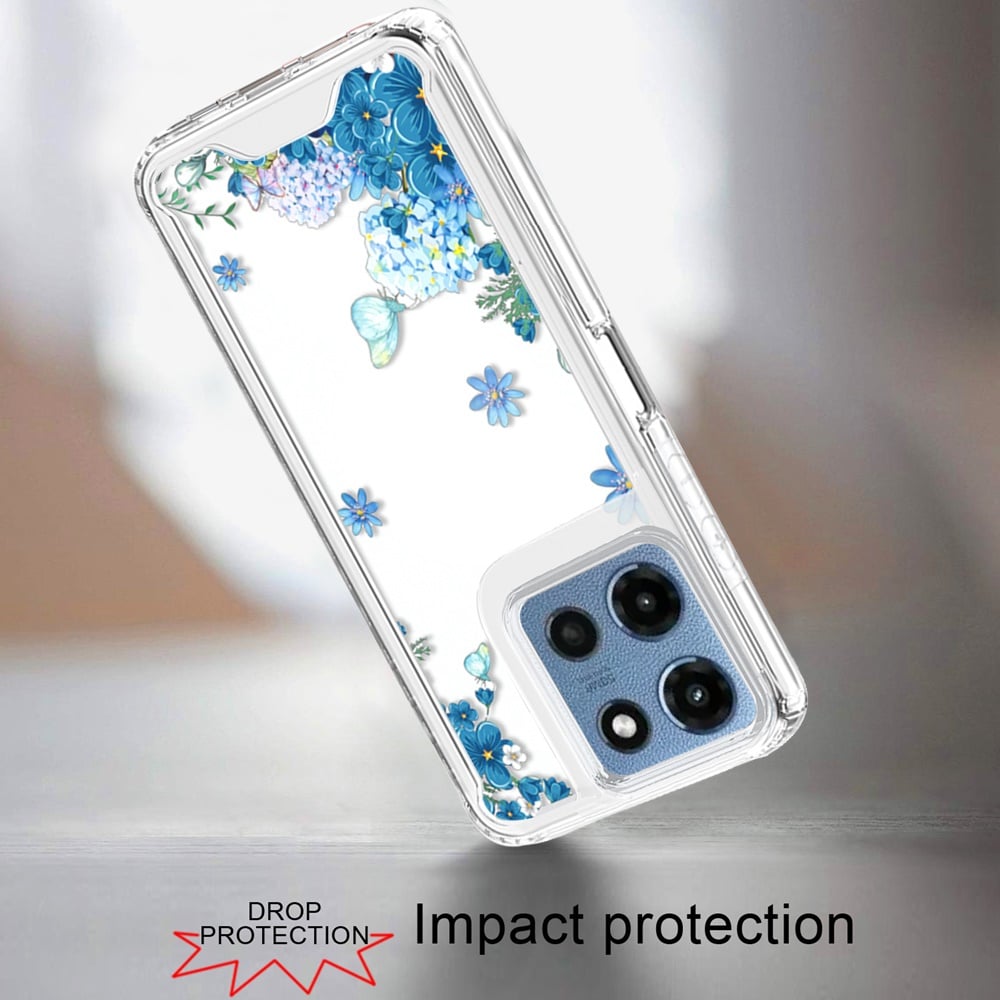 Phone Case for Motorola Moto G Play 5G 2026 Beautiful Floral TPU Shockproof Hybrid Rubber PC Slim Lightweight Protective Designer Pattern Cover