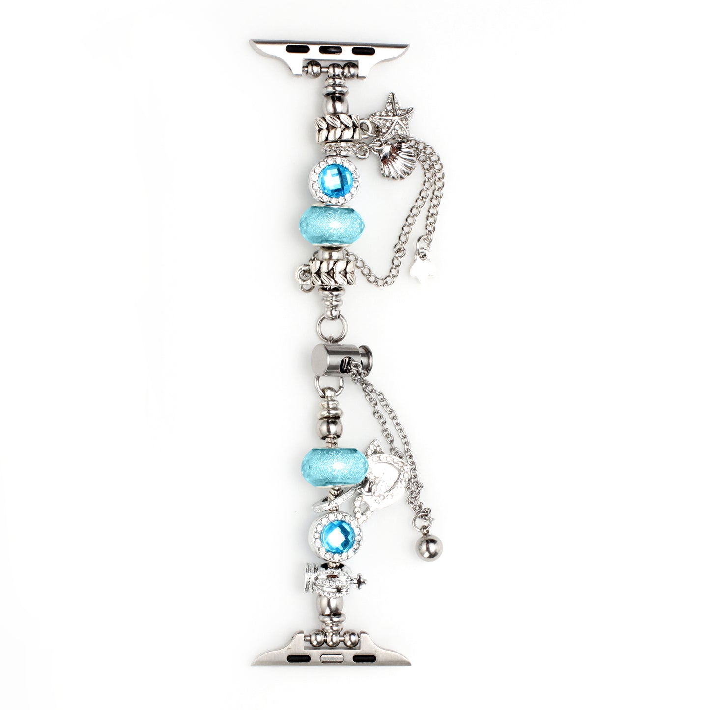Watch Band Beaded Stretch Bracelet Charm Jewel Fashion Elastic Strap Decorative Ornament