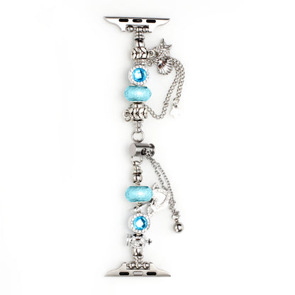 Watch Band Beaded Stretch Bracelet Charm Jewel Fashion Elastic Strap Decorative Ornament