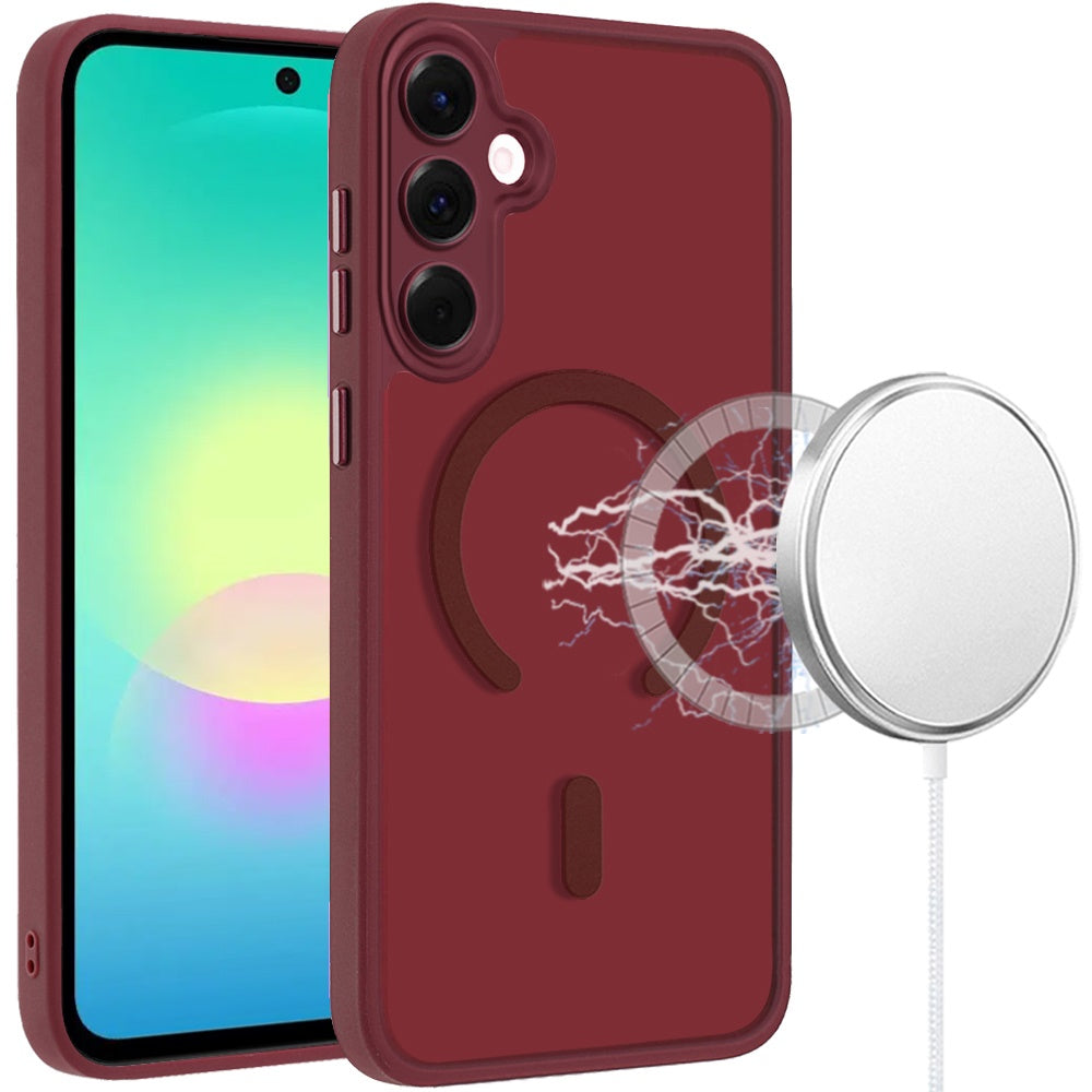 Matte Frosted Magnetic Back Hybrid Hard PC Soft TPU Camera Protection Slim Shock Absorbing Anti Fingerprint