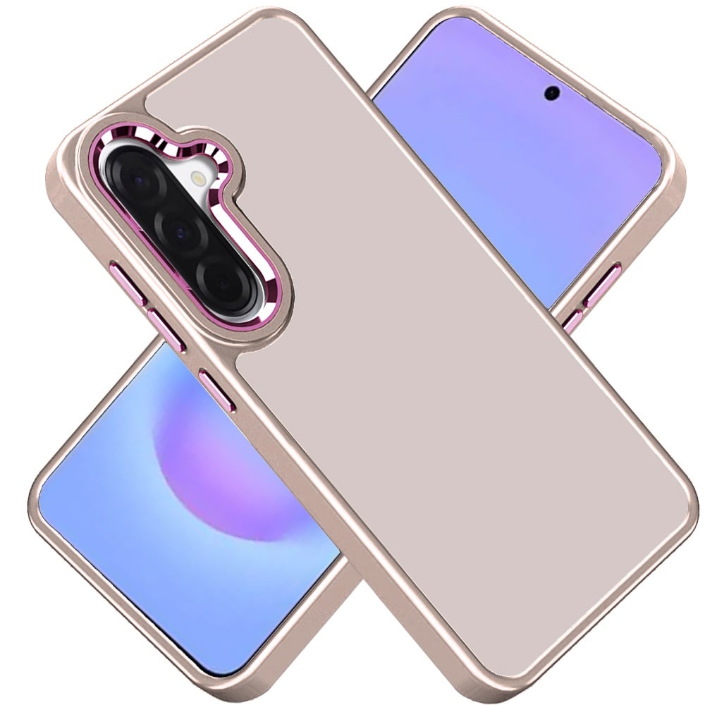 Phone Case for Samsung Galaxy A57 Polished Acrylic Hybrid TPU Slim Shockproof Metal Button Thick Durable Grip Camera Protection Anti-Scratch Cover