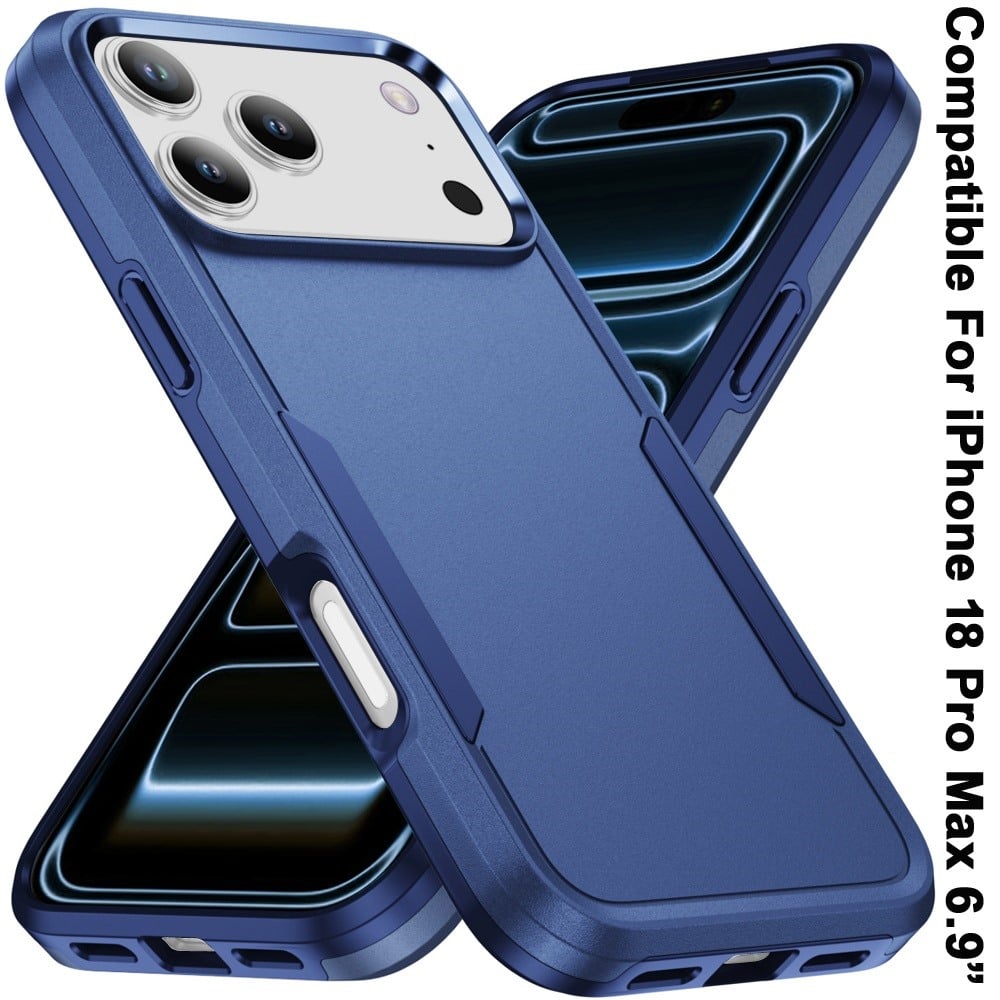 Phone Case for Apple iPhone 18 Pro Max Tough Hybrid Shockproof Rugged Dual Layer Durable Impact Resistant Drop Protection Heavy Duty Bumper Cover