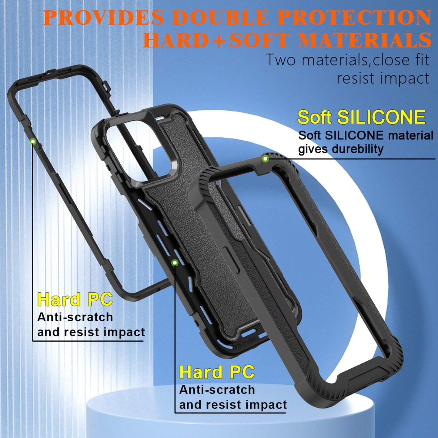 For Samsung Galaxy S25 /S24 Tough Hybrid Case - Shockproof 3-in-1 Armor Full-Body Protection PC + TPU Rubber Bumper Frame Case Cover