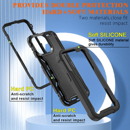 For Apple iPhone 16 Plus (6.7") Tough Hybrid Shockproof Hybrid PC + TPU Bumper Frame Rubber Drop Proof 3in1 Armor Full Body Case Cover