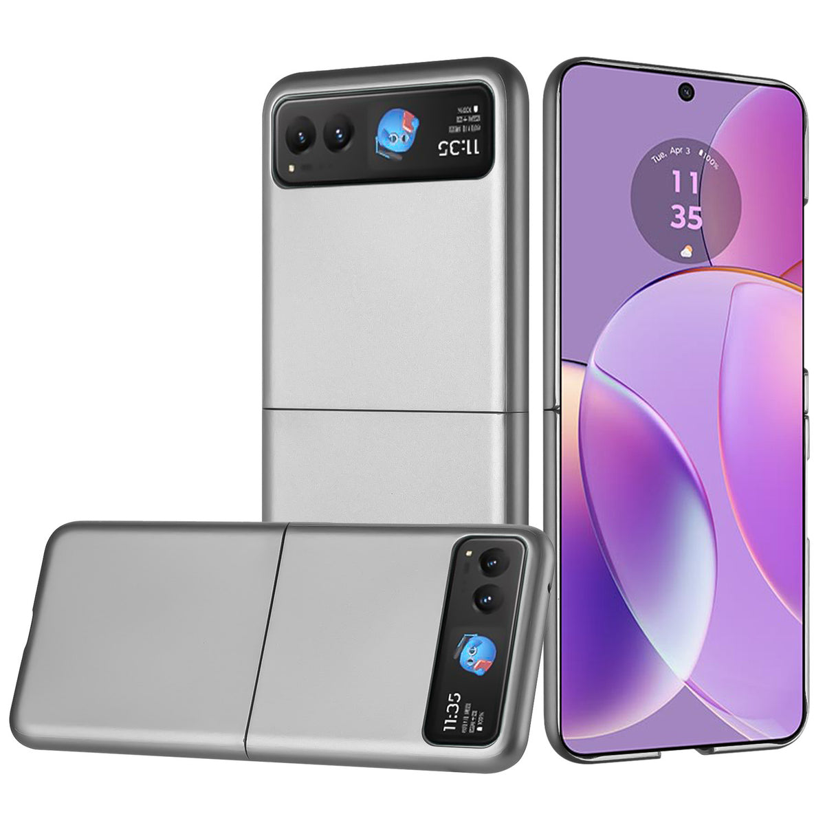 For Samsung Galaxy Z Flip 7 FE Snap-On Flip Premium Matte Finish Slim Lightweight Protective PC + Rubber TPU Hard Shell Case Cover