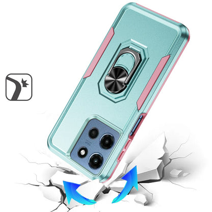 For Google Pixel 10a Hybrid Rugged Tough 2in1 Drop-Proof Protection Military Grade Armor with Metal Ring Stand Case Cover
