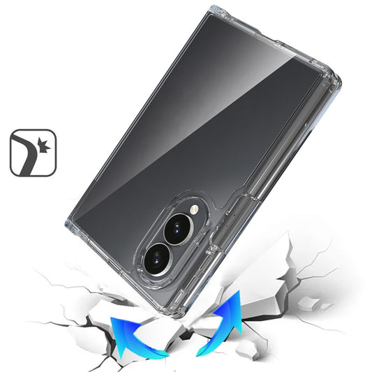 Transparent Hybrid Hard PC Soft TPU Slim Fit Shock Absorbing Reinforced Bumper Protective Frame