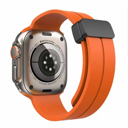 Watch Band for Apple Watch 42/44/45/46mm & Ultra 49mm, Series 4-10 & SE Premium Silicone Magnetic Buckle Adjustable Strap Secure Fit Flexible Soft Replacement