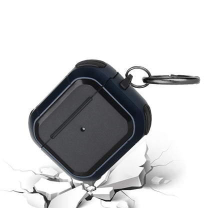 For Airpods Pro 3 (2025) Heavy Duty Hybrid 2 in 1 Shockproof Full Protective Hard PC+Soft Rubber Silicone Skin with Keychain Case Cover