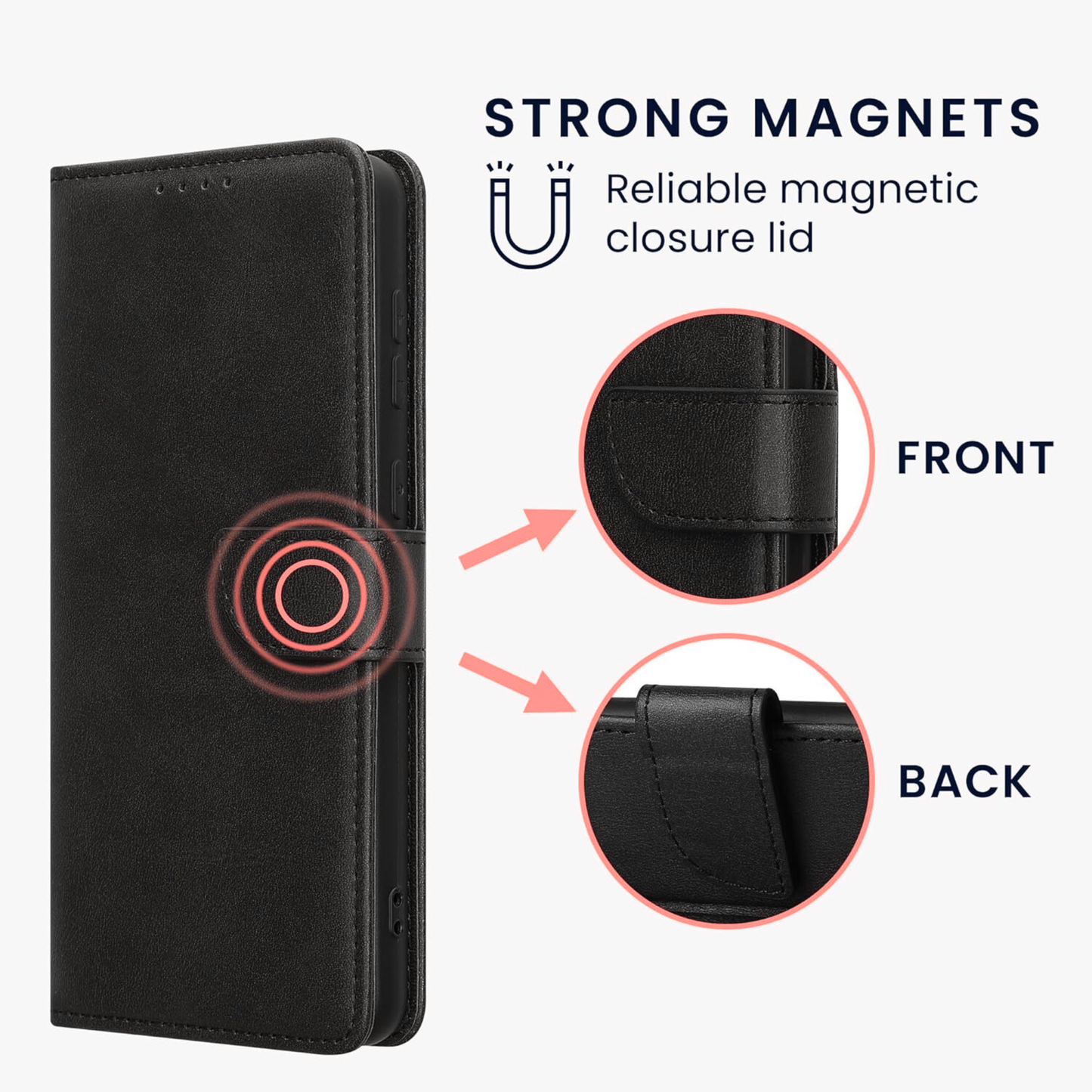 For Motorola Moto G 5G 2026 / Moto G Play 2026 Vegan Lines Leather Wallet Case with Credit Card Slot Pouch Flip, Magnetic Closure folio design Case Cover