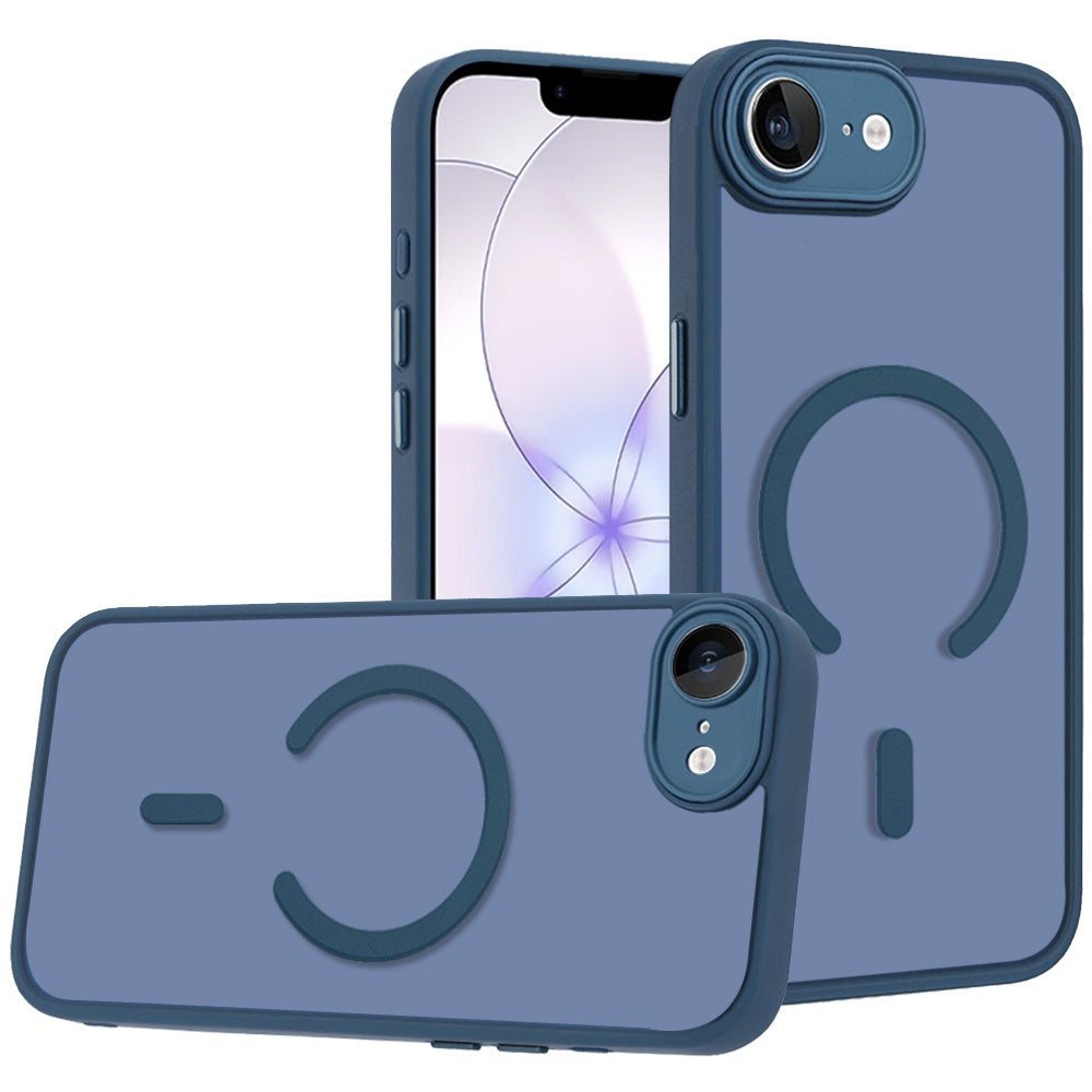 Phone Case for Apple iPhone 17E /16E Matte Frosted Magnetic Back Hybrid Hard PC Soft TPU Camera Protection Slim Shock Absorbing Anti Fingerprint Cover