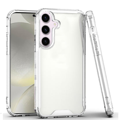 For Samsung Galaxy A17 5G Clear Colored Shockproof Transparent Hard PC + Rubber TPU Hybrid Bumper Shell Slim Protective Case Cover Clear+Clear