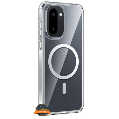 For OnePlus 15R / ACE 6 Hybrid Clear Case Magnetic Back Shockproof Protective Transparent Back, Slim Fit, Wireless Charging Ready Case Cover Clear