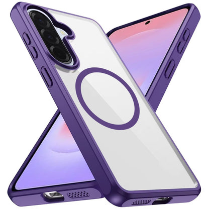 Phone Case for Samsung Galaxy A37 Transparent Magnetic HQ Shockproof Hybrid 2.0mm Thick AntiSlip Grip Drop Protection Rugged Clear Durable Impact Cover