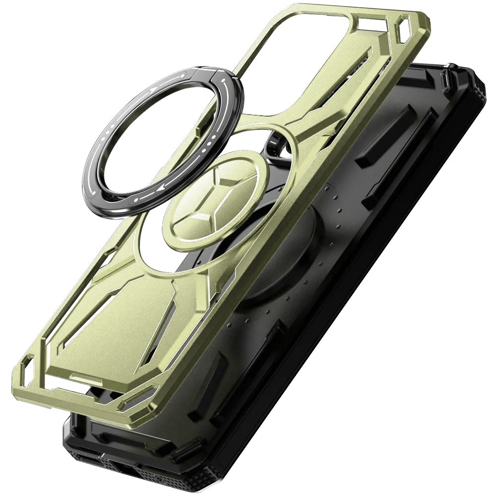 For Motorola Moto G Stylus 5G 2025 Hybrid Magnetic Ring and 360° Rotational Kickstand with MagSafe Compatible, Military Grade Drop Protection Case Cover