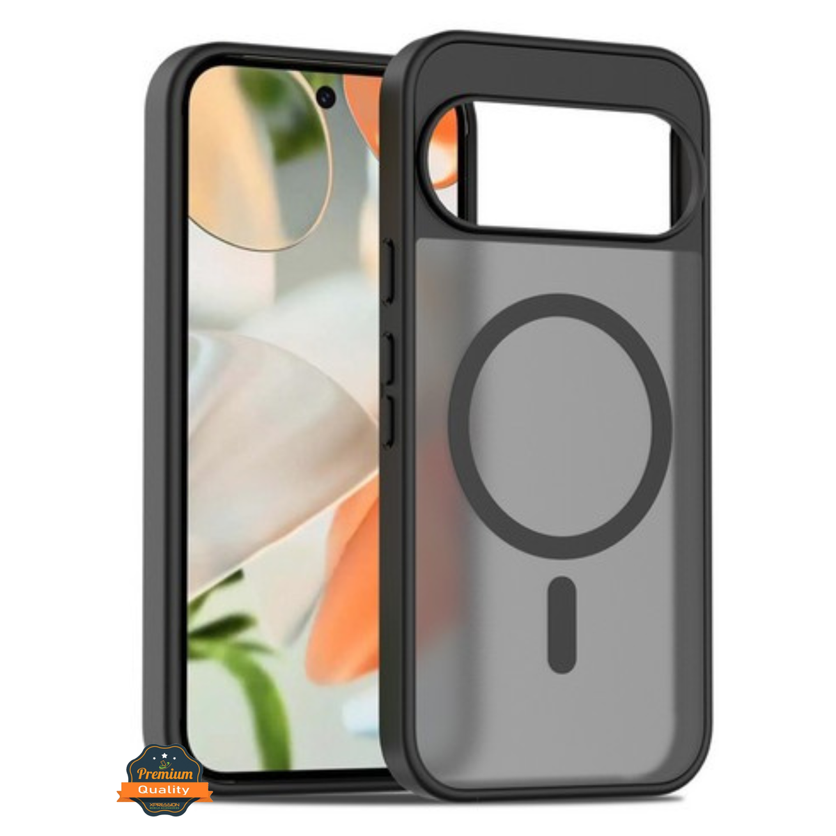 For Google Pixel 10A Frosted Translucent Case with MagSafe Compatible Slim, Shockproof Protective Matte TPU Military Grade Tough Case Cover Black