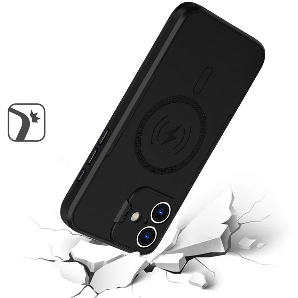 For Samsung Galaxy S25 Ultra Foldable Camera Protector Kickstand with MagSafe Compatible, Dual Layer Hybrid Shockproof Case Cover