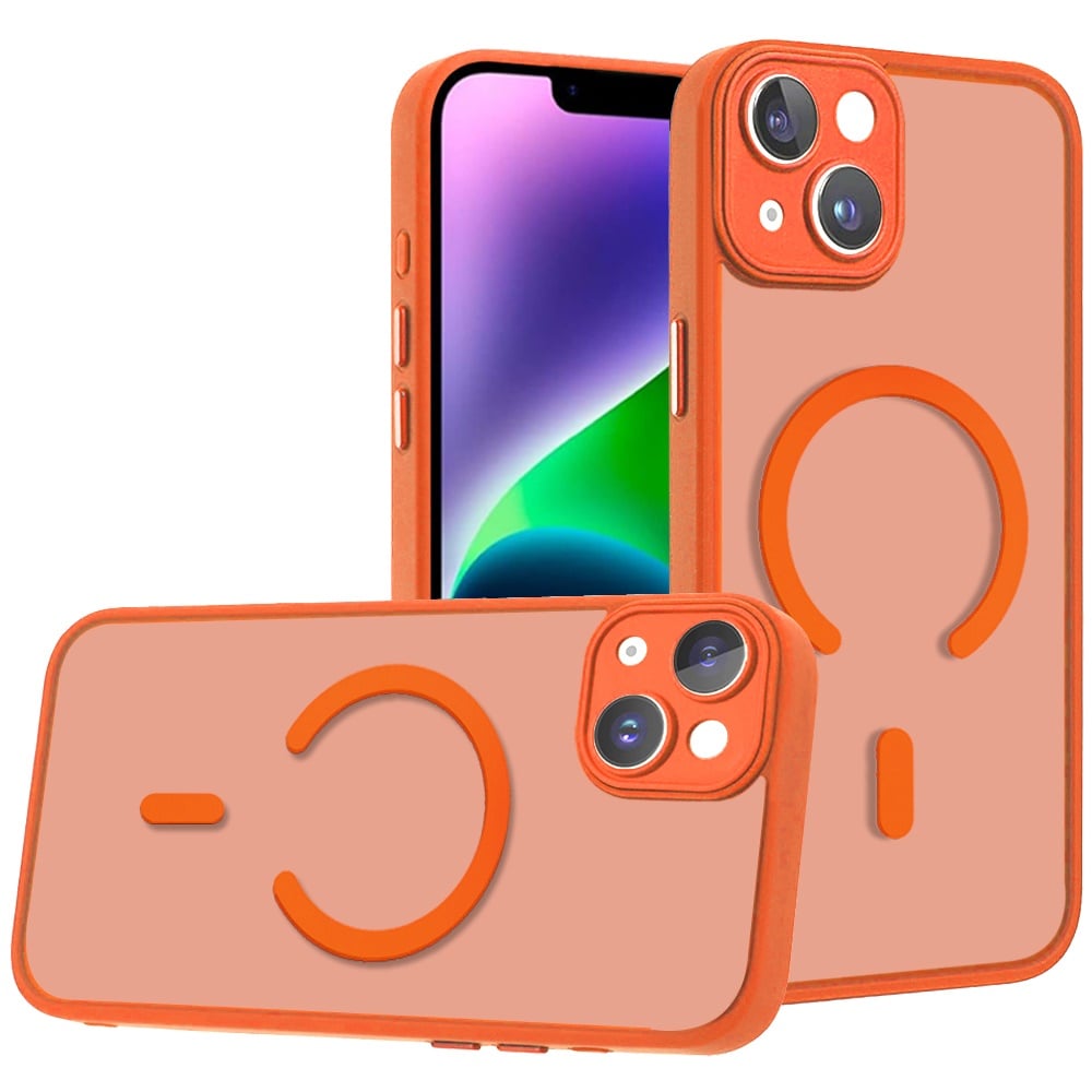 Phone Case for Apple iPhone 14 /iPhone 13 Matte Frosted Magnetic Back Hybrid Hard PC Soft TPU Camera Protection Slim Shock Absorbing Anti Fingerprint Cover