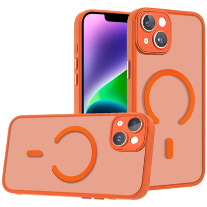 Phone Case for Apple iPhone 14 /iPhone 13 Matte Frosted Magnetic Back Hybrid Hard PC Soft TPU Camera Protection Slim Shock Absorbing Anti Fingerprint Cover