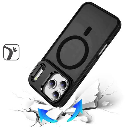 Phone Case for Apple iPhone 18 Pro Metallic Magnetic Camera Stand Shockproof Hybrid Grip Camera Lens Protection Kickstand Rugged Durable Armor Cover
