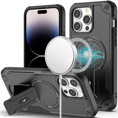 For Samsung Galaxy S26 Magnetic Invisible Kickstand Holder with Magsafe, Slim Fit Shockproof Hybrid Military Grade Heavy Duty Case Cover