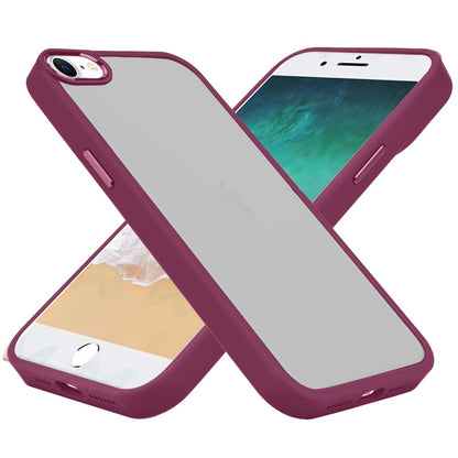 For Apple iPhone 17E /16E Slim Fit Hybrid Transparent Thick Acrylic with Metal Buttons Frame Protective Hard PC + TPU Shockproof Case Cover