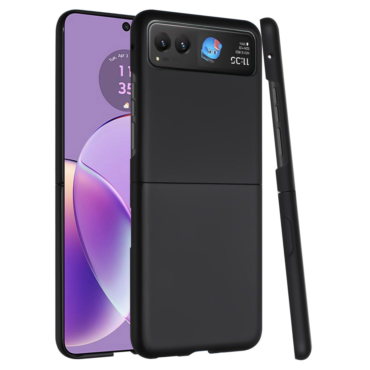 For Samsung Galaxy Z Flip 7 FE Snap-On Flip Premium Matte Finish Slim Lightweight Protective PC + Rubber TPU Hard Shell Case Cover