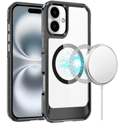 For Apple iPhone 17 AIR Transparent HQ Hybrid Slim, Shockproof, Compatible with MagSafe wireless charging & Military-Grade Case Cover Black