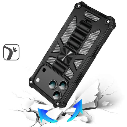 Phone Case for Apple iPhone 18 Pro Built in Magnetic Hiden Kickstand Shockproof Rugged Armor Grip Hybrid Heavy Duty Anti Slip Protective Style Cover