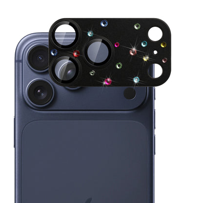 Camera Lens Protector for Apple iPhone 17 Pro Diamond Metal Tempered Glass Camera Lens Protector Bling Rhinestone Decorative Camera Protection Design