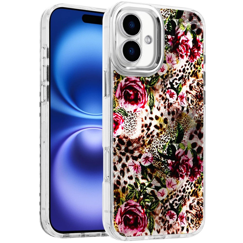 For Apple iPhone 17 (6.3") Fashion Beautiful Epoxy Design Hybrid Fashion Stylish TPU Protective, Shockproof Hybrid PC Case Cover