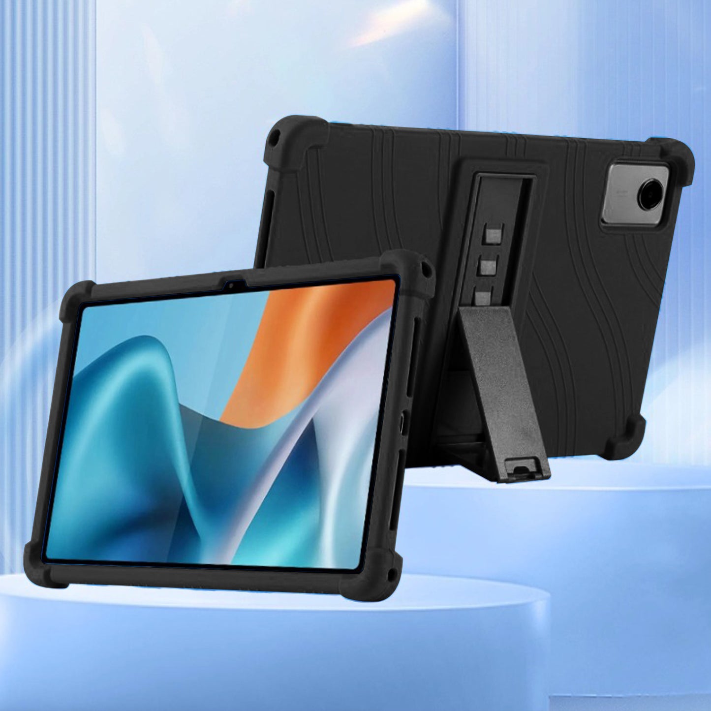 Tablet Case for Motorola Moto Pad 2026 (11") Thick Shockproof Silicone Heavy Duty Rugged Hybrid Full Body Drop Protection Detachable Stand Cover