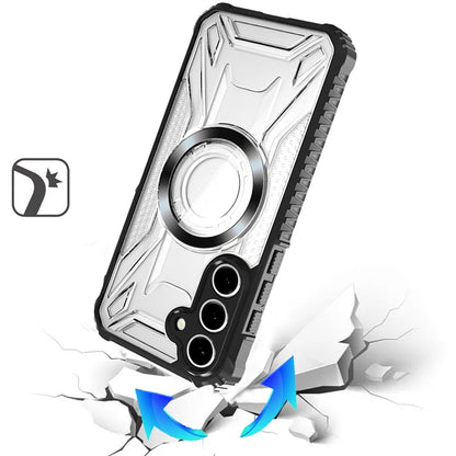 Phone Case for Samsung Galaxy S26 FE /Fan Edition Clear Rugged Hybrid TPU Magnetic Back Reinforced Frame Bumper Shock Absorbing Slim Fit Cover
