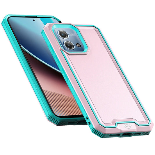 Phone Case for Motorola Moto G Stylus 2023 Tough Strong Fused Hybrid Shockproof Durable Protective Drop Resistant Slim Grip Heavy Duty Modern Cover Light Pink