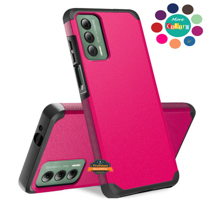 For Motorola Moto G Power 5G (2025) Premium Slim Tough 2in1 Hybrid Case Dual-Layer PC TPU Rubber Armor with Shockproof Protection Case Cover