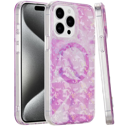 For Apple iPhone 16 Plus (6.7") Floral Pattern Design Cute Clear Hybrid Compatible with Magsafe Double Layer Soft TPU Hard PC Case Cover
