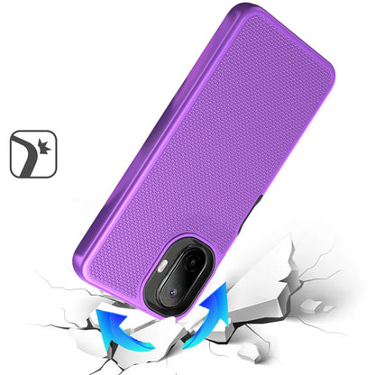 Phone Case for TCL K70 5G Textured Dotted Hybrid Dual Layers Rugged TPU Shock Absorbing Reinforced Bumper Non Slip Grip Cover