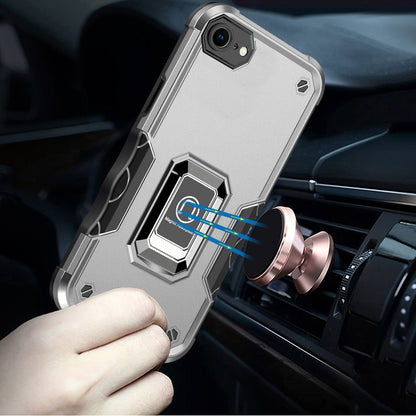 Hybrid Stand Magnetic Ring Holder Kickstand Heavy Duty Rugged Drop Silicone & Hard PC Shockproof