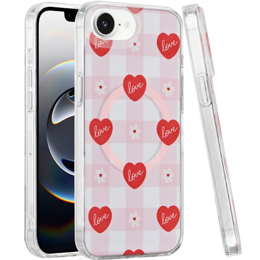 For Apple iPhone 17E /16E Stylish Pattern Fashion IMD Printed Design TPU Double Layer Slim Shockproof with Magnetic Back Case Cover
