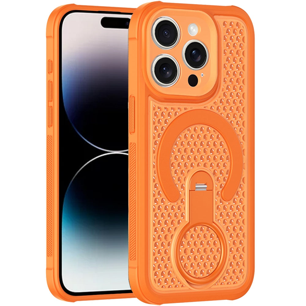 Phone Case for Apple iPhone 14 Pro Max Magnetic Honeycomb Hybrid Rugged Armor Ring Kickstand Dual Layer Shock Absorbing Hard PC Soft TPU Cover