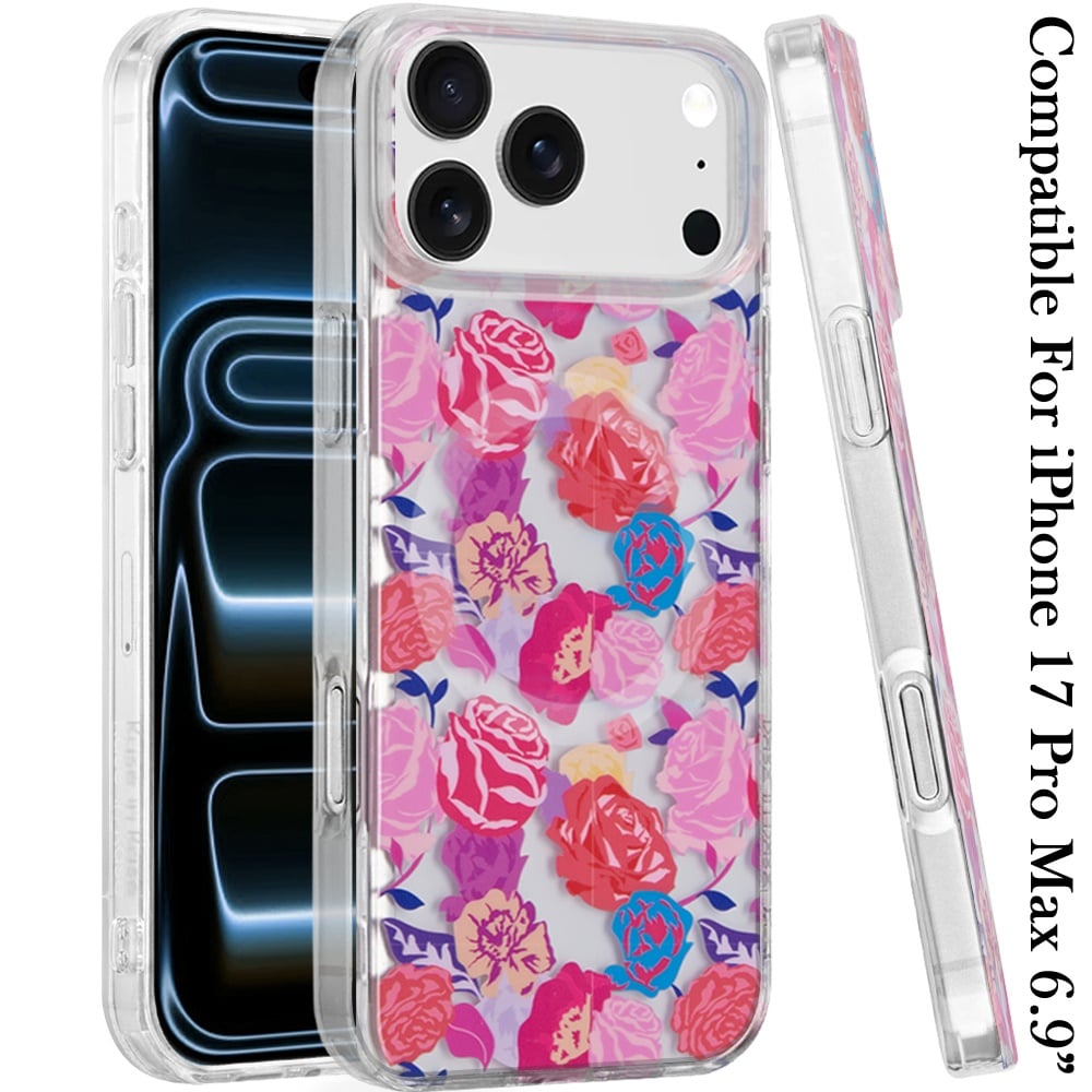 Phone Case for Apple iPhone 17 Pro Max (6.9") Stylish Design Shockproof Magnetic Magsafe Compatible TPU IMD Print Rugged Grip Drop Protection Slim Fashion Cover