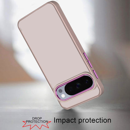 Phone Case for Google Pixel 11 Pro XL Polished Acrylic Hybrid TPU Slim Shockproof Metal Button Thick Durable Grip Camera Protection Anti-Scratch Cover
