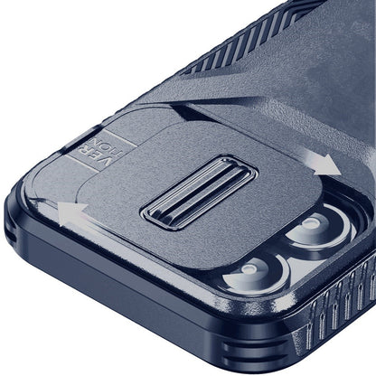 For Apple iPhone 12 /12 Pro Slim Fit Shockproof Hybrid with Slide Camera Window Covering, Rugged Tpu Silicone Hard PC Bumper Case Cover