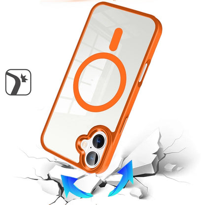 For Apple iPhone 17 (6.3") MagSafe Compatible Transparent Greatest Clear Acrylic with Color Frame Thick Hybrid TPU Hard Case Cover