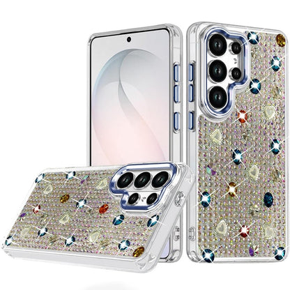 Chrome Fashion Hybrid Bling Diamond Heart Rhinestone Decorative Stones Sparkling Embellished Design