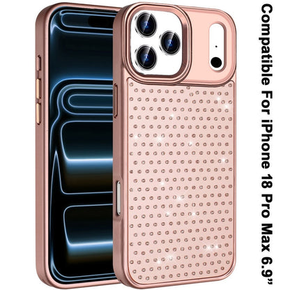 Phone Case for Apple iPhone 18 Pro Max Luxury Diamond Bling Sparkle Chrome Metallic Edge Shockproof Durable Protective Stylish Premium Hybrid Design Cover