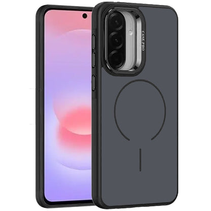 Phone Case for Samsung Galaxy A37 Premium Matte Magnetic Camera Stand Hybrid Shockproof Rugged Protective Anti Scratch Durable Grip Metal Buttons Cover