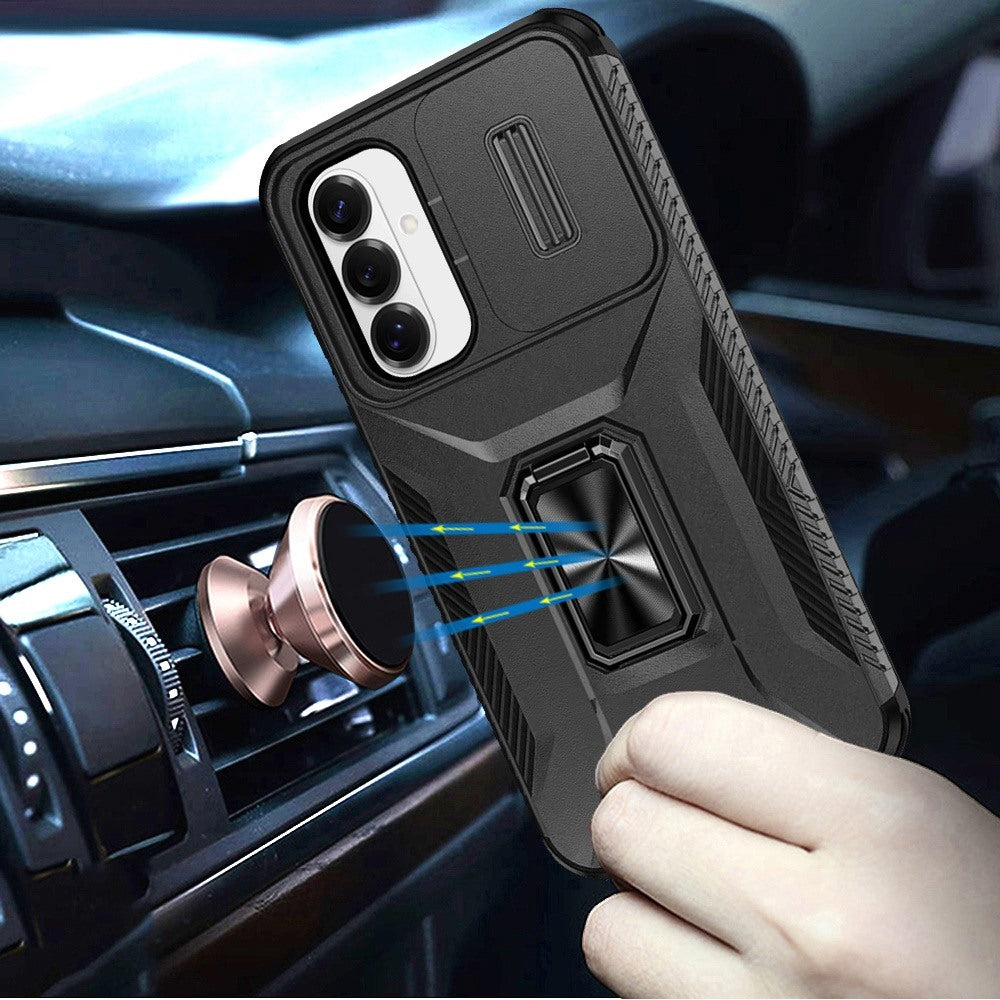 Phone Case for Samsung Galaxy S26 FE /Fan Edition Magnetic Ring Stand Camera Protection Shockproof Heavy Duty Kickstand Rugged Grip Anti Scratch Hybrid Cover