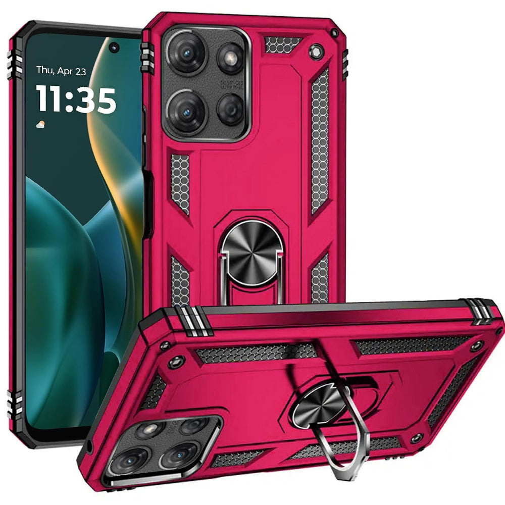 For Motorola Moto G Stylus 5G 2025 Hybrid Shockproof Durable 360 Degree Rotatable Ring Stand Holder Kickstand Fit Magnetic Car Mount Case Cover