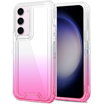 For Samsung Galaxy A16 5G Hybrid 3in1 Clear Two Color Tone Transparent Shockproof Rubber TPU + Hard Protective Frame Case Cover